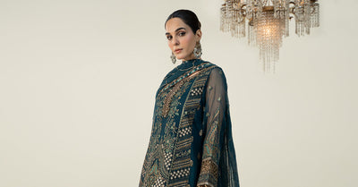 Maria b | Formal Wears | SF-W24-18 -  Maria B Formal - Original Designer Dress - House of Maryam