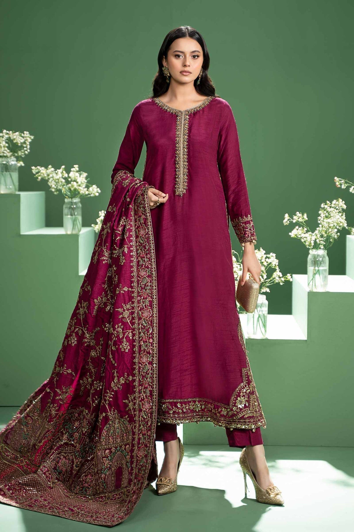 Maria b | Formal Wears | SF-W24-20 -  Maria B Formal - Original Designer Dress - House of Maryam