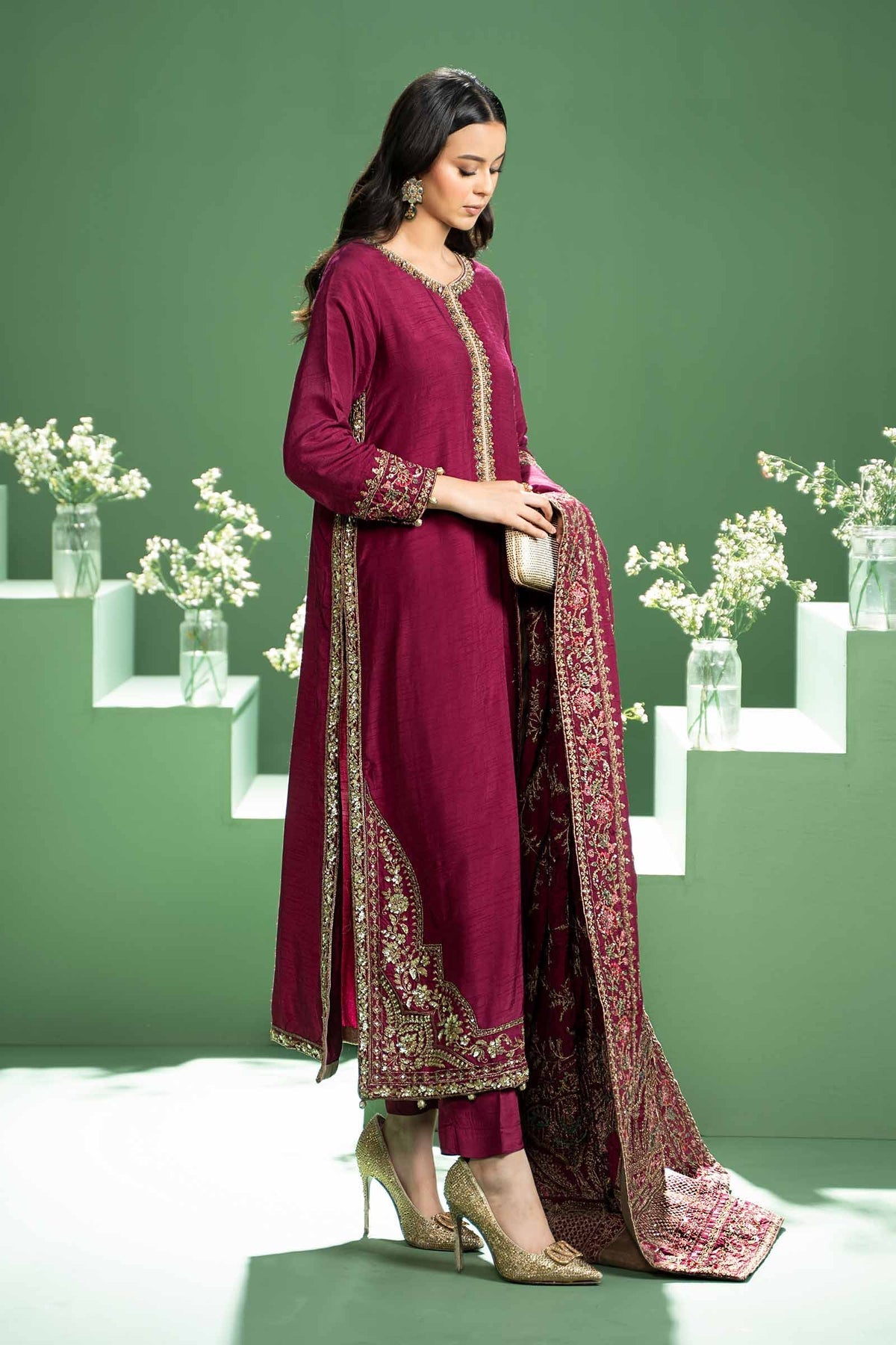 Maria b | Formal Wears | SF-W24-20 -  Maria B Formal - Original Designer Dress - House of Maryam