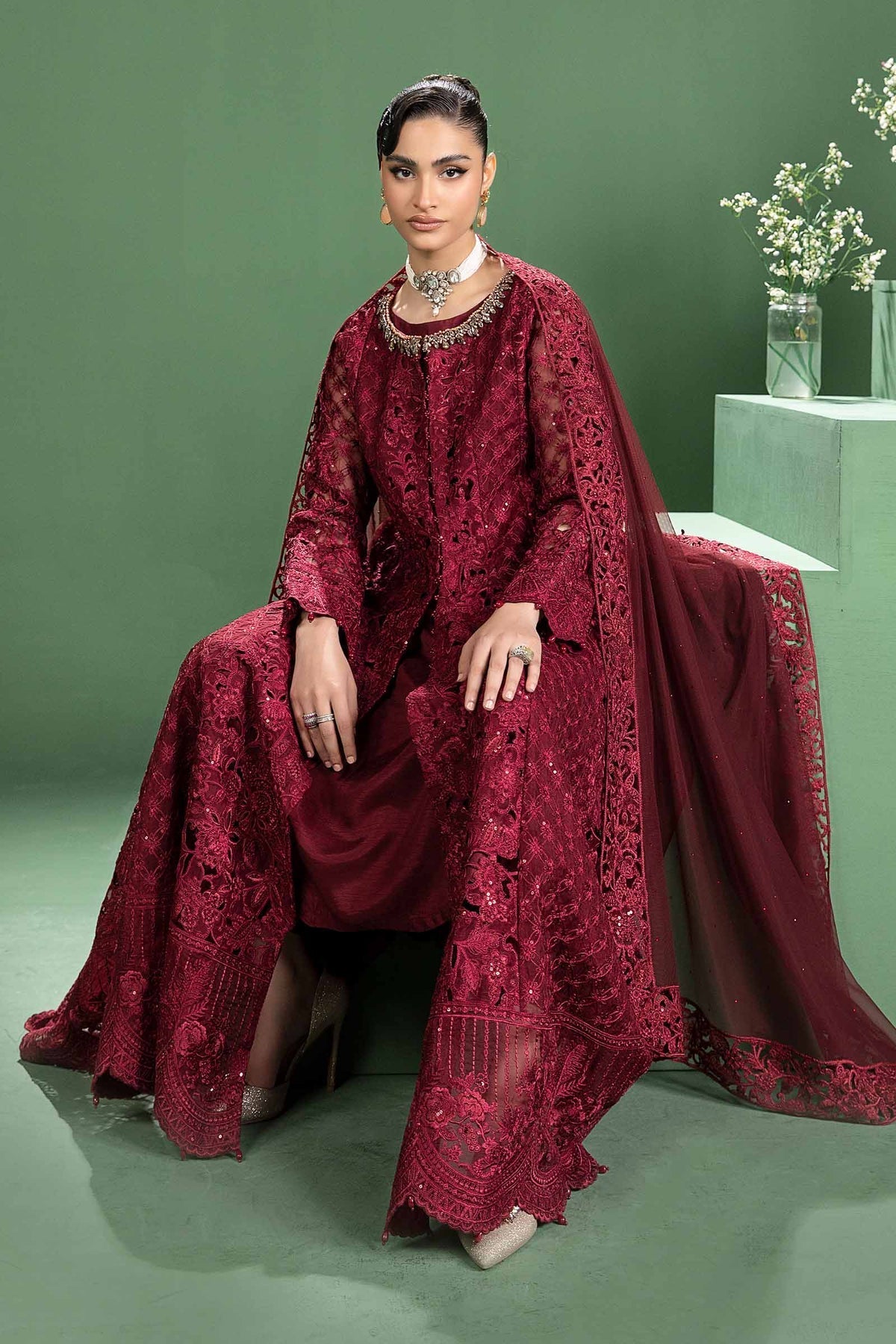 Maria b | Formal Wears | SF-W24-46 -  Maria B Formal - Original Designer Dress - House of Maryam