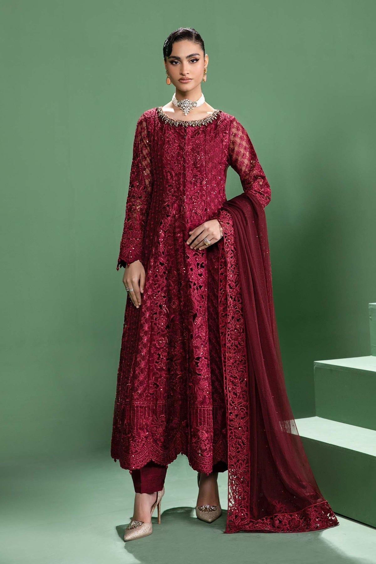 Maria b | Formal Wears | SF-W24-46 -  Maria B Formal - Original Designer Dress - House of Maryam