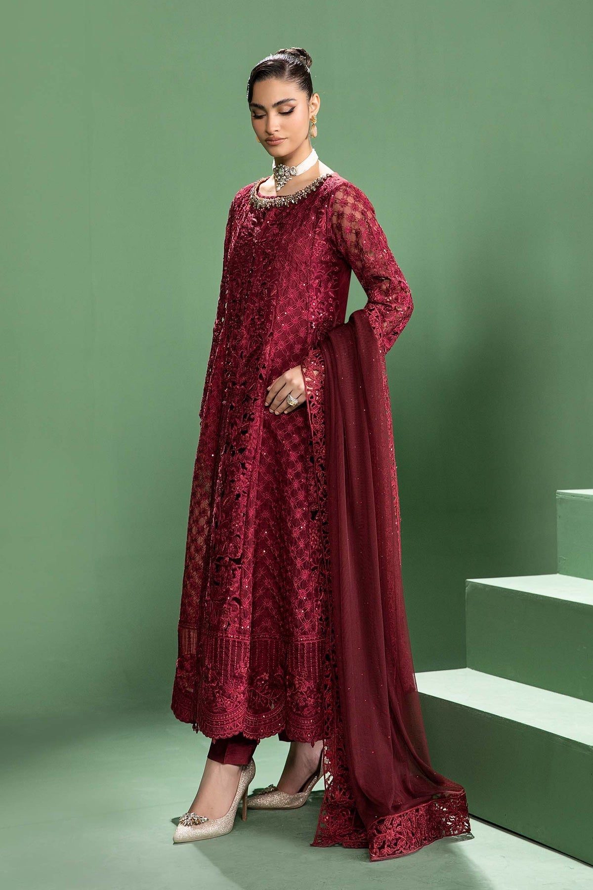 Maria b | Formal Wears | SF-W24-46 -  Maria B Formal - Original Designer Dress - House of Maryam