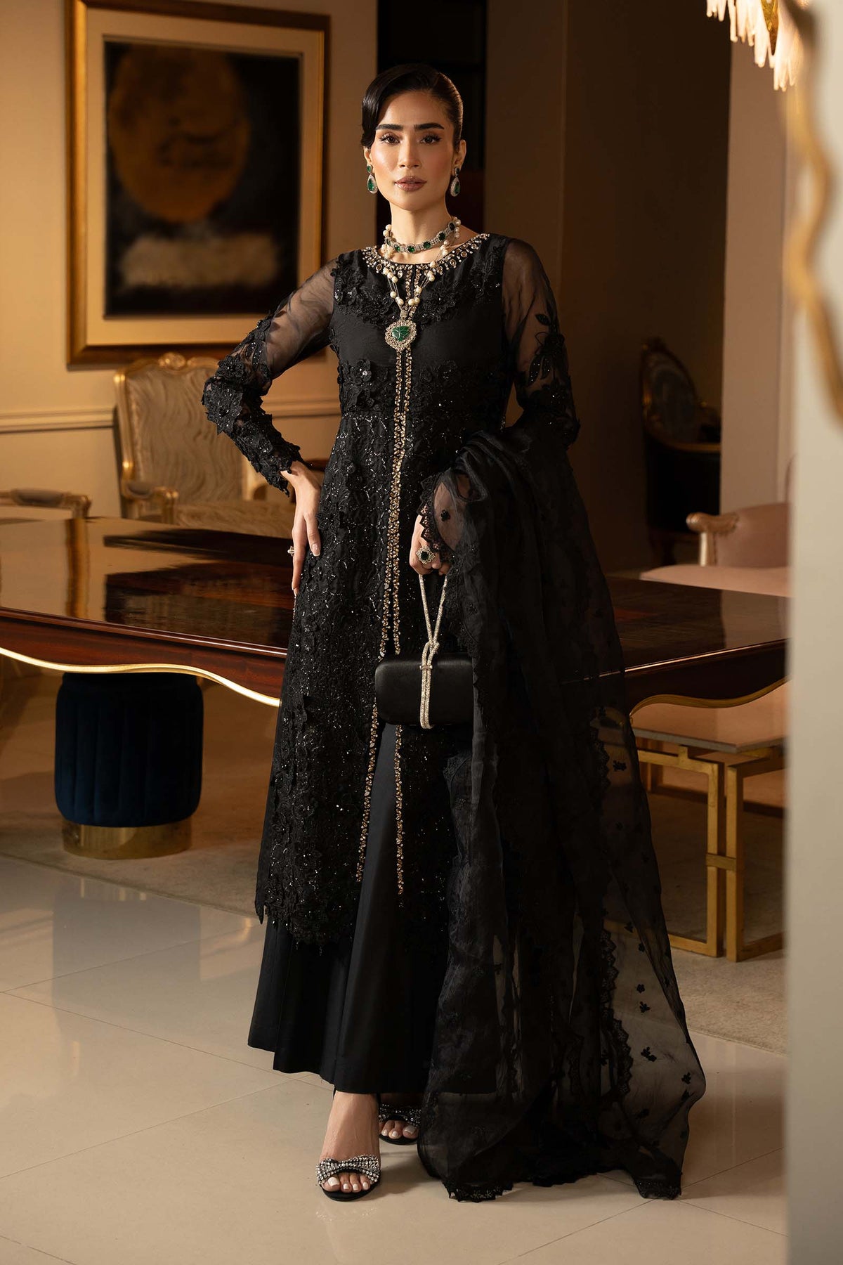 Maria B | Formal Wears | SF-EF25-04 -  Maria B Ladies Clothes - Original Designer Dress - House of Maryam
