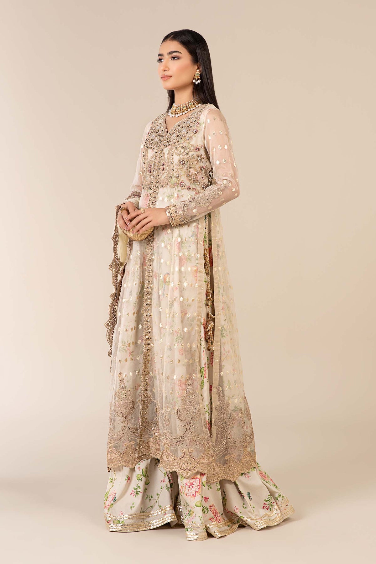 Maria B | Formal Wears | SF-EF25-37 -  Maria B Ladies Clothes - Original Designer Dress - House of Maryam