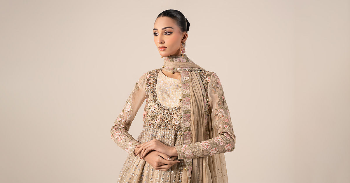 Maria B | Formal Wears | SF-EF25-43 -  Maria B Ladies Clothes - Original Designer Dress - House of Maryam
