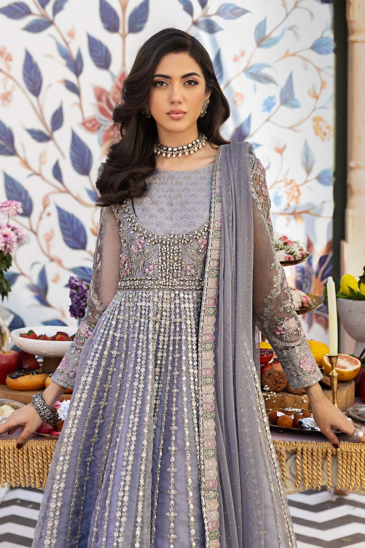 Maria B | Formal Wears | SF-EF25-43 -  Maria B Ladies Clothes - Original Designer Dress - House of Maryam