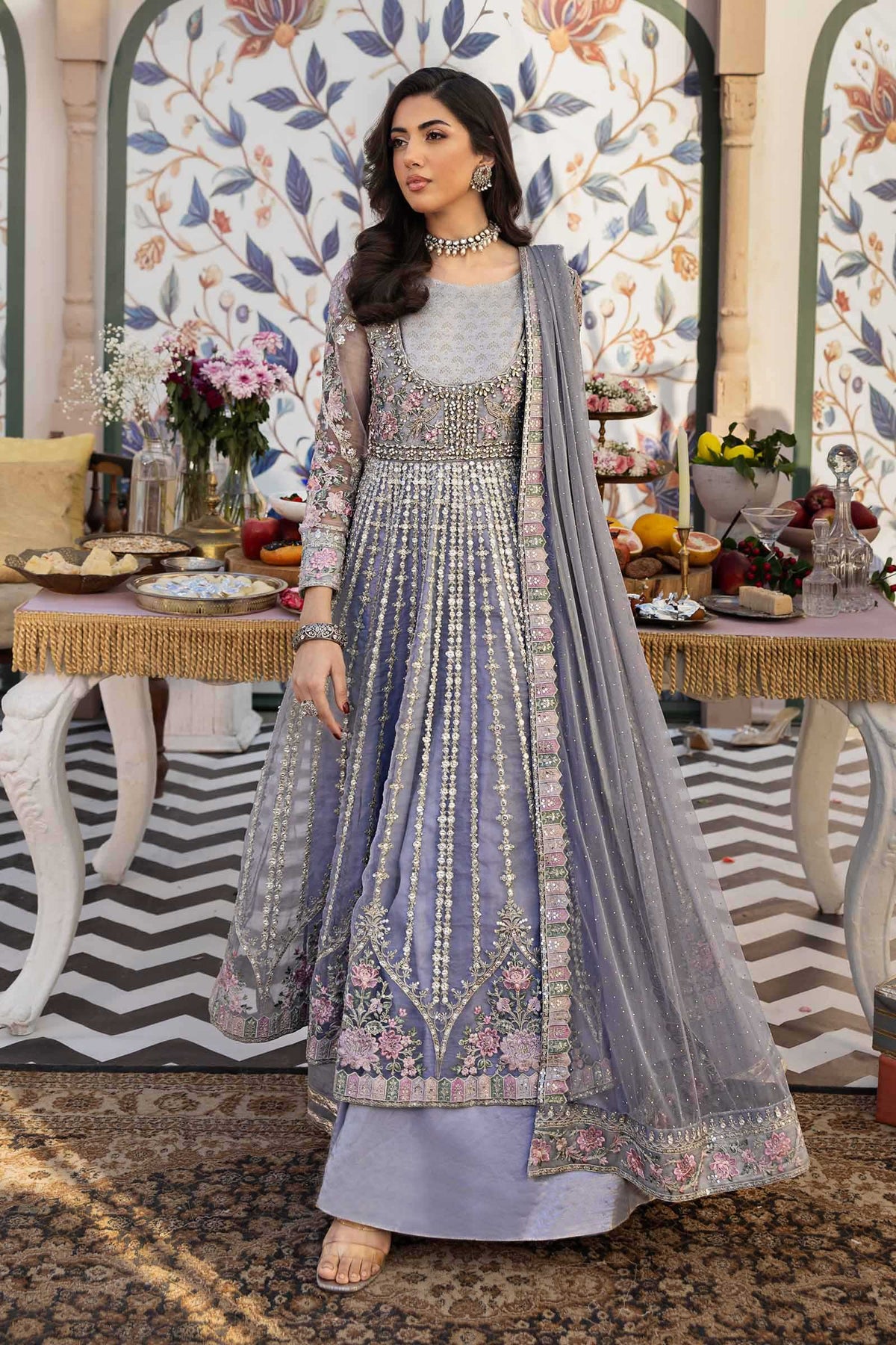 Maria B | Formal Wears | SF-EF25-43 -  Maria B Ladies Clothes - Original Designer Dress - House of Maryam