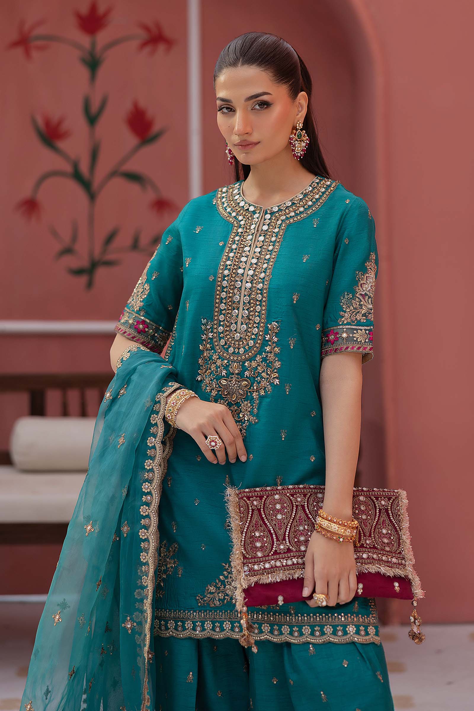Maria B | Formal Wears | SF-EF25-63 -  Maria B Ladies Clothes - Original Designer Dress - House of Maryam