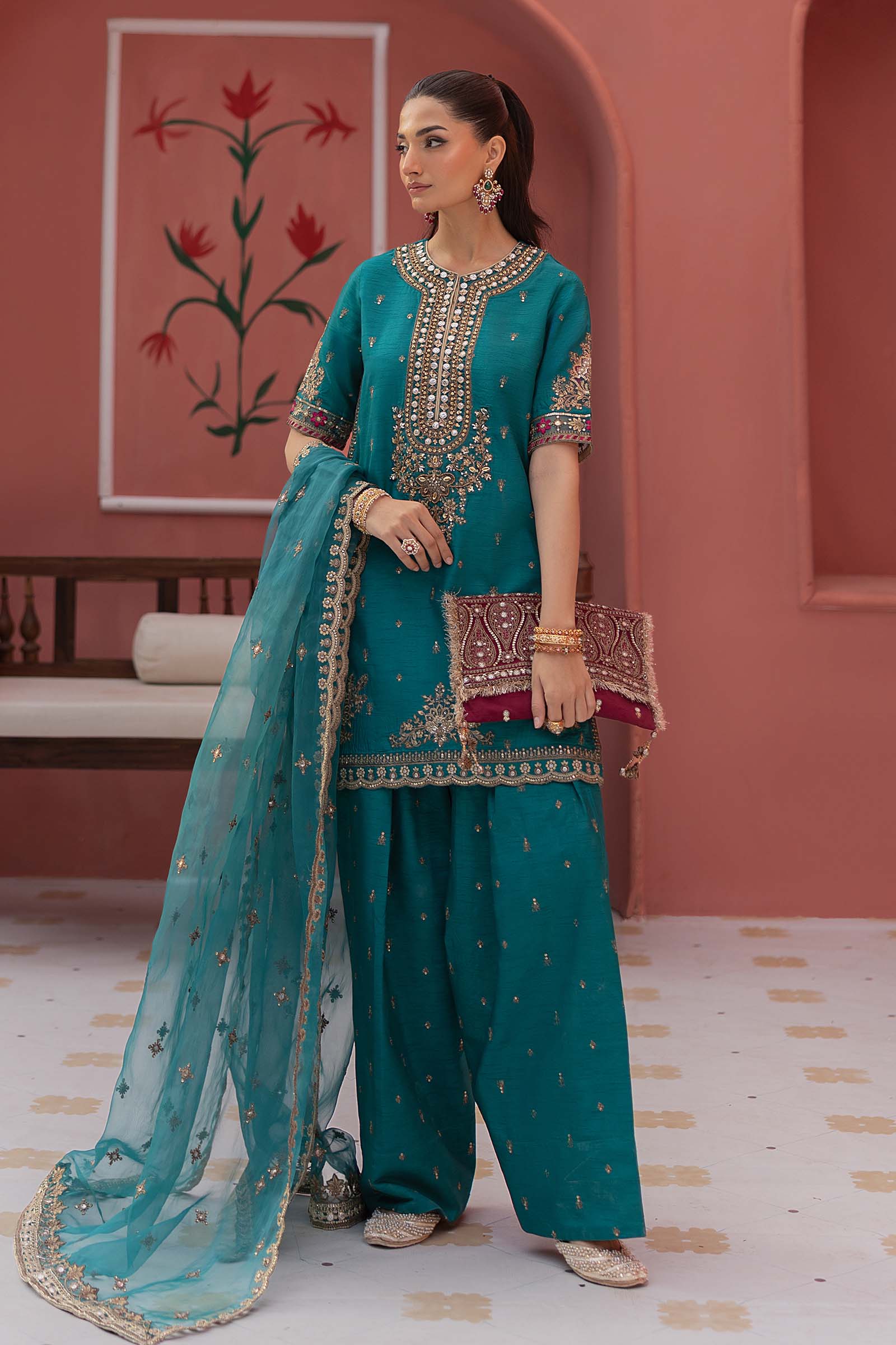 Maria B | Formal Wears | SF-EF25-63 -  Maria B Ladies Clothes - Original Designer Dress - House of Maryam