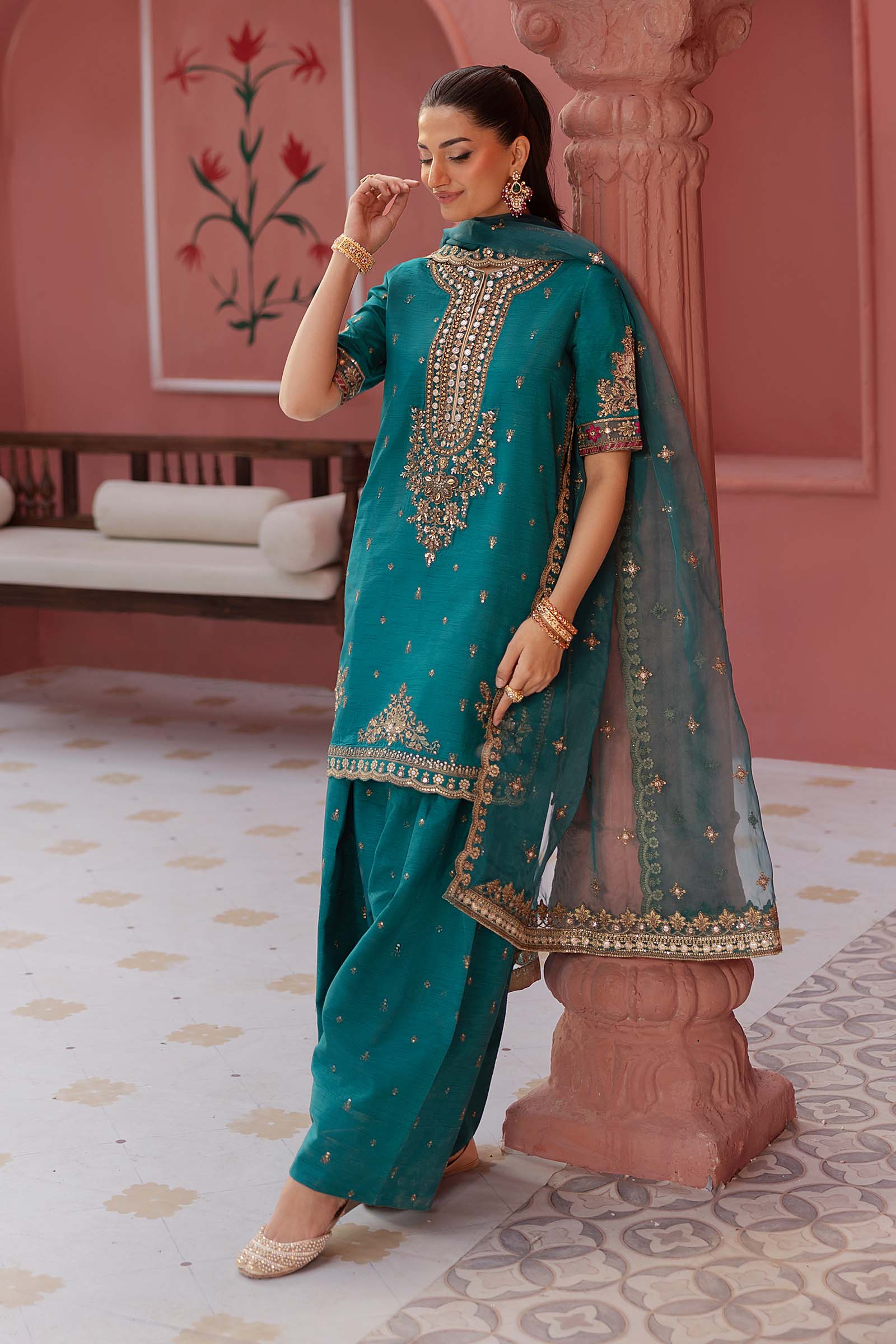Maria B | Formal Wears | SF-EF25-63 -  Maria B Ladies Clothes - Original Designer Dress - House of Maryam