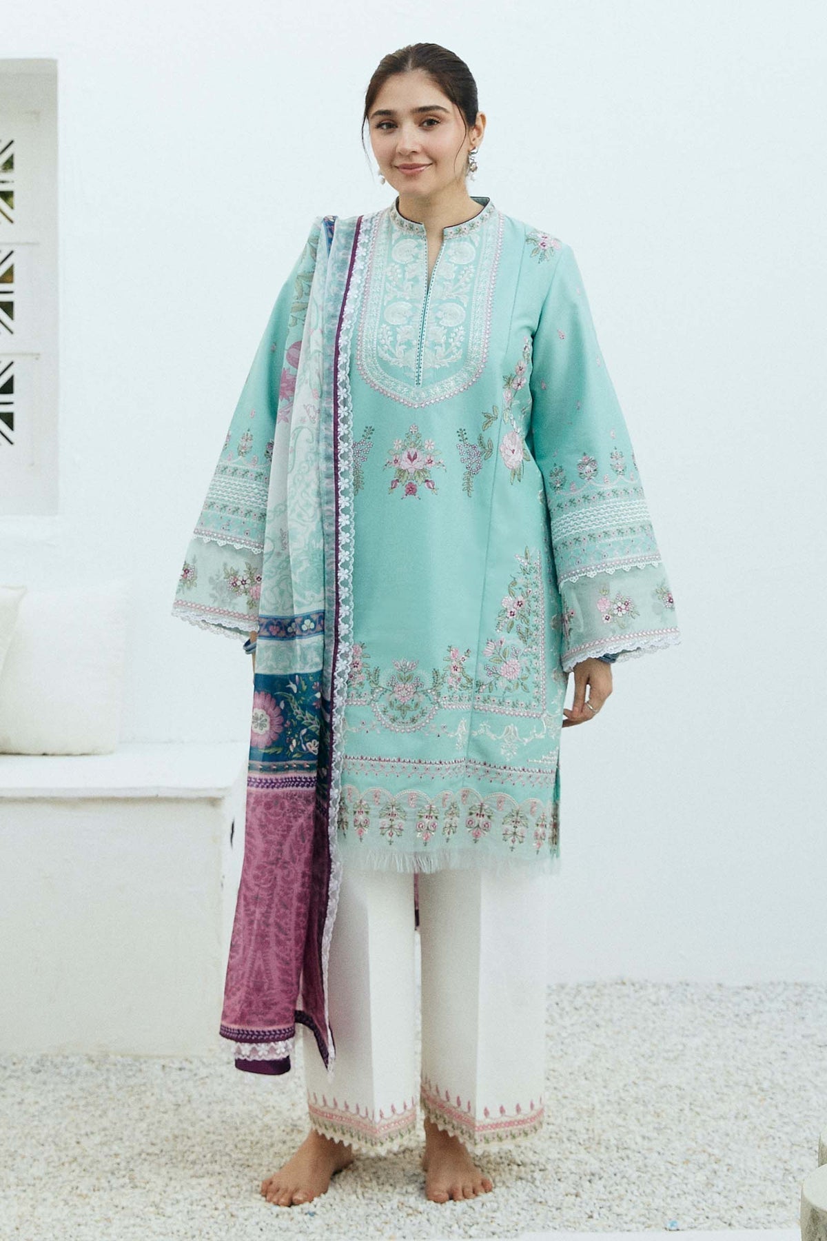 Zara Shahjahan | Coco Lawn Eid Edit 24 | SHAAM-D5 -  Zara Shahjahan Luxury - Original Designer Dress - House of Maryam