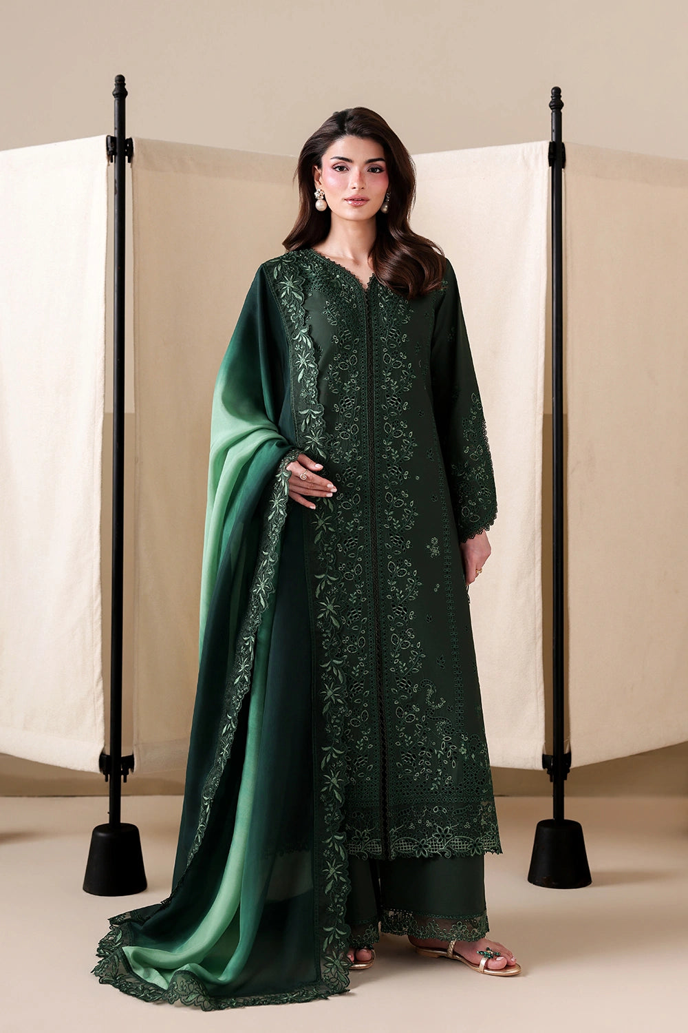 Azure | Luxury Lawn 26 | Shades Of Emerald