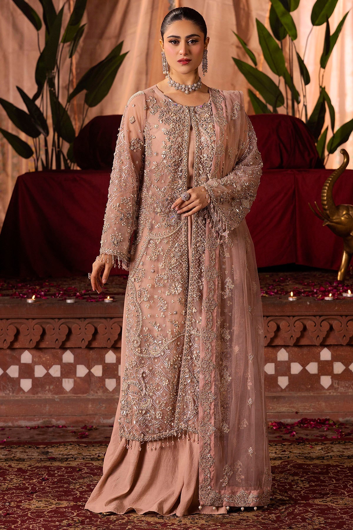 Motifz | Bridal Couture | 0011-REEM EMBROIDERED SILK NET STITCHED -  Motifz Ladies Clothes - Original Designer Dress - House of Maryam