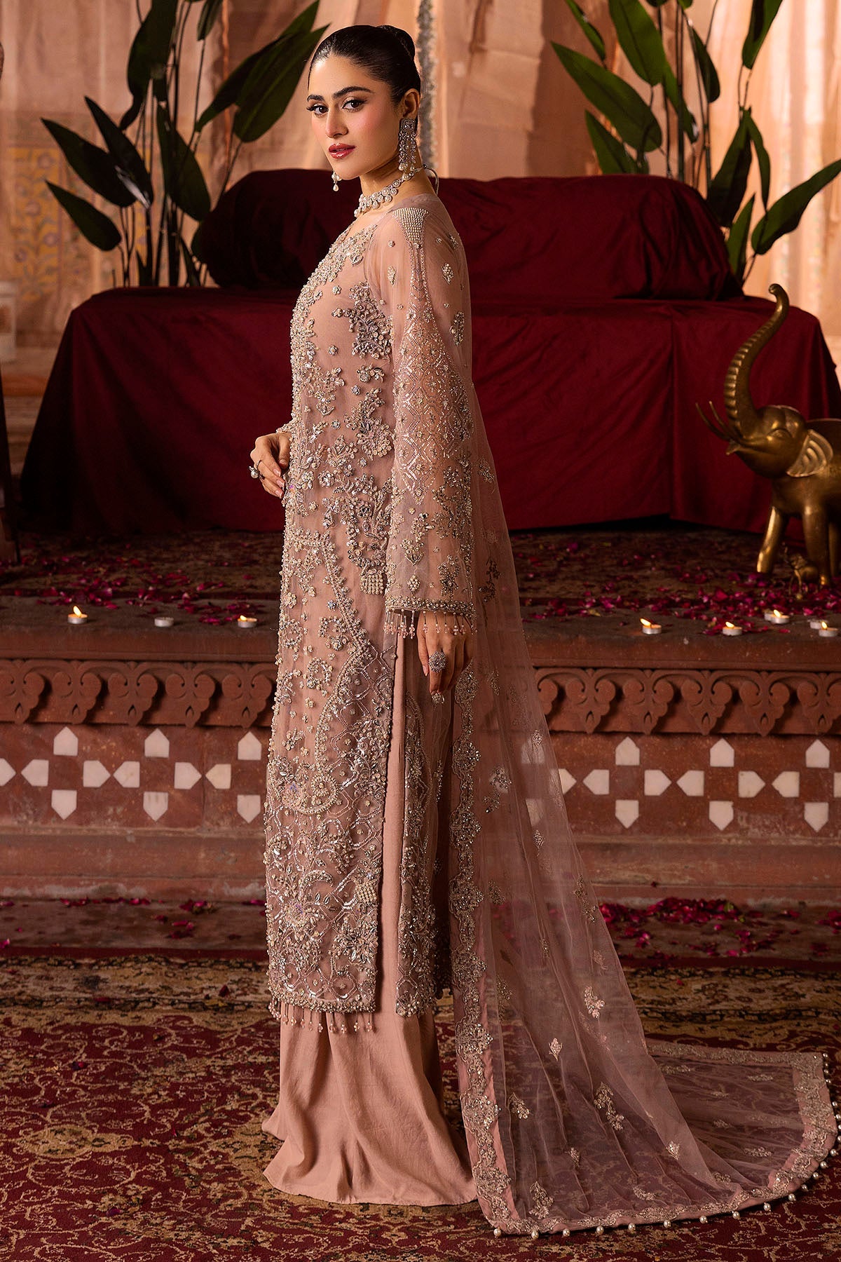 Motifz | Bridal Couture | 0011-REEM EMBROIDERED SILK NET STITCHED -  Motifz Ladies Clothes - Original Designer Dress - House of Maryam