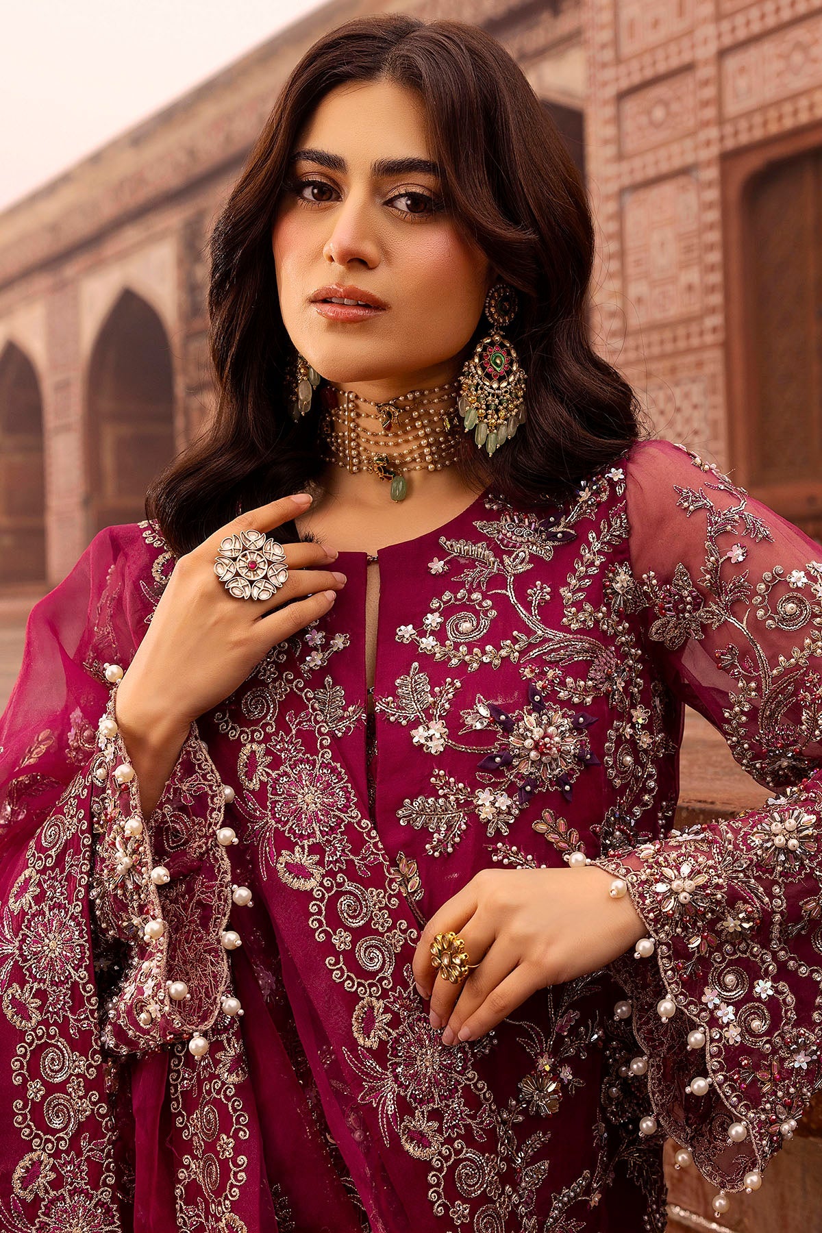 Motifz | Bridal Couture | 0013-HEER EMBROIDERED ORGANZA STITCHED -  Motifz Ladies Clothes - Original Designer Dress - House of Maryam