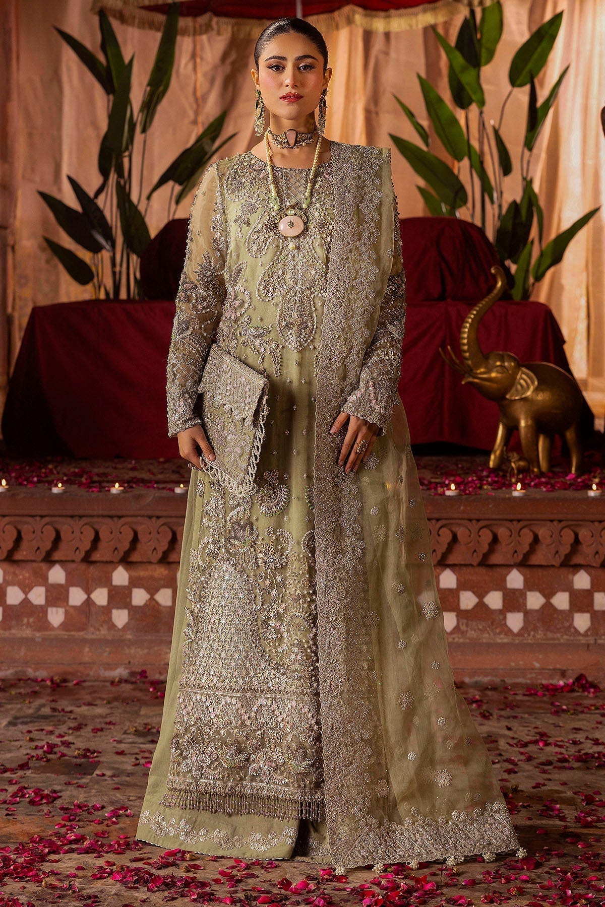Motifz | Bridal Couture | 0016-MEERAZ EMBROIDERED ORGANZA STITCHED -  Motifz Ladies Clothes - Original Designer Dress - House of Maryam