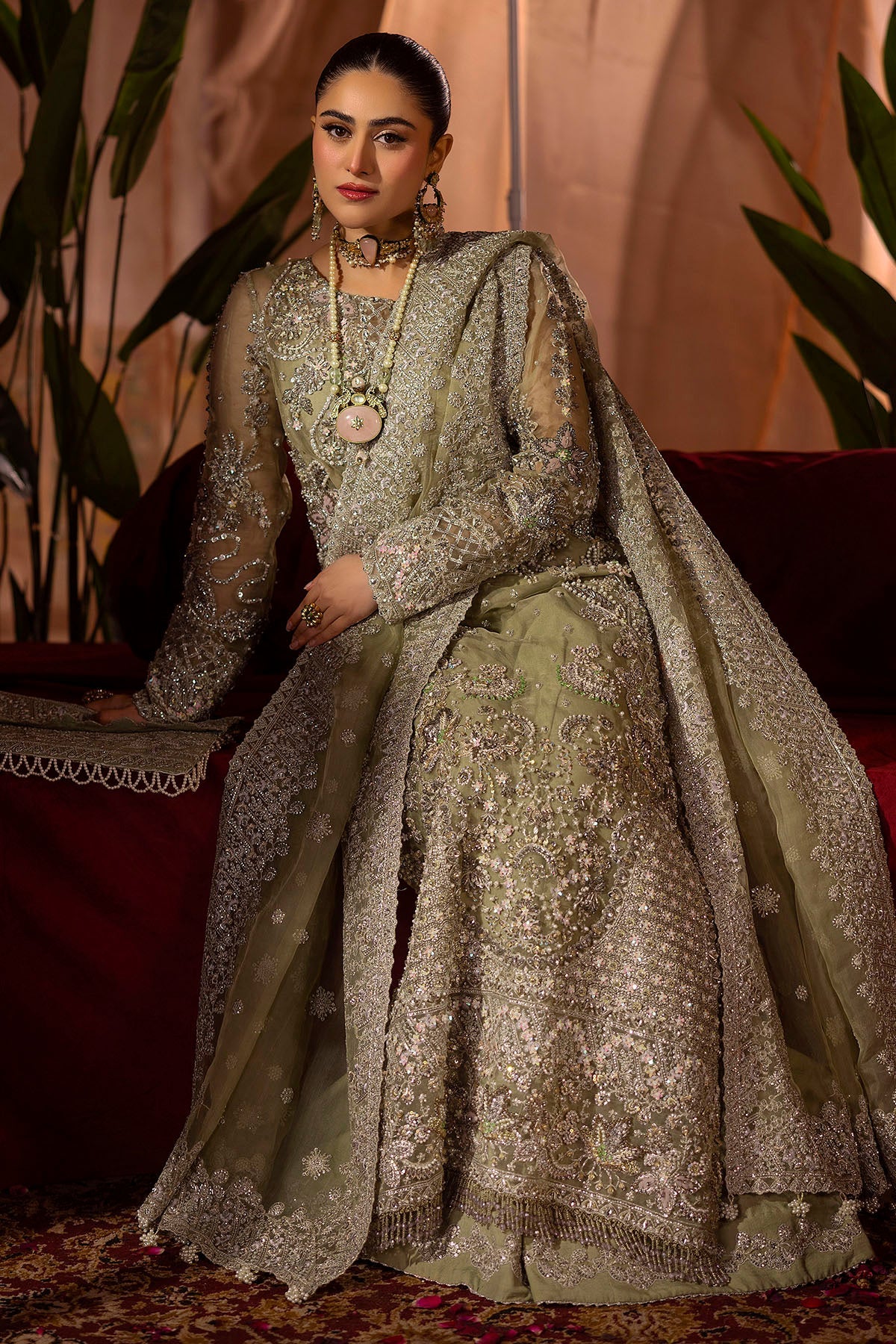 Motifz | Bridal Couture | 0016-MEERAZ EMBROIDERED ORGANZA STITCHED -  Motifz Ladies Clothes - Original Designer Dress - House of Maryam