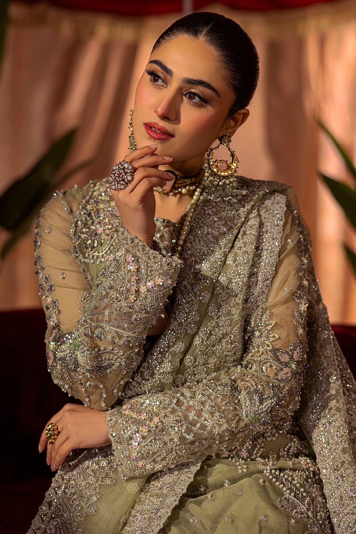 Motifz | Bridal Couture | 0016-MEERAZ EMBROIDERED ORGANZA STITCHED -  Motifz Ladies Clothes - Original Designer Dress - House of Maryam