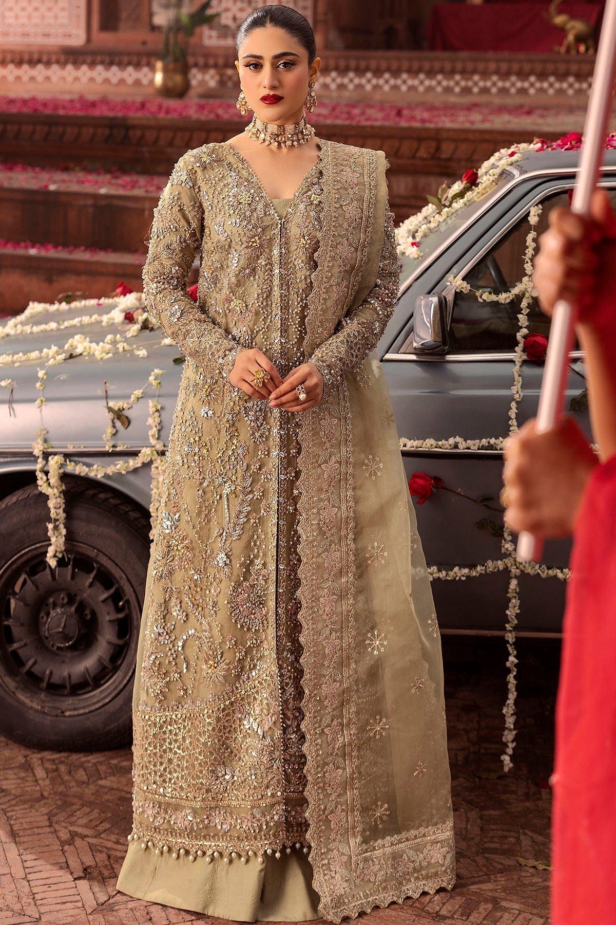 Motifz | Bridal Couture | 0017-PARINAZ EMBROIDERED ORGANZA STITCHED -  Motifz Ladies Clothes - Original Designer Dress - House of Maryam