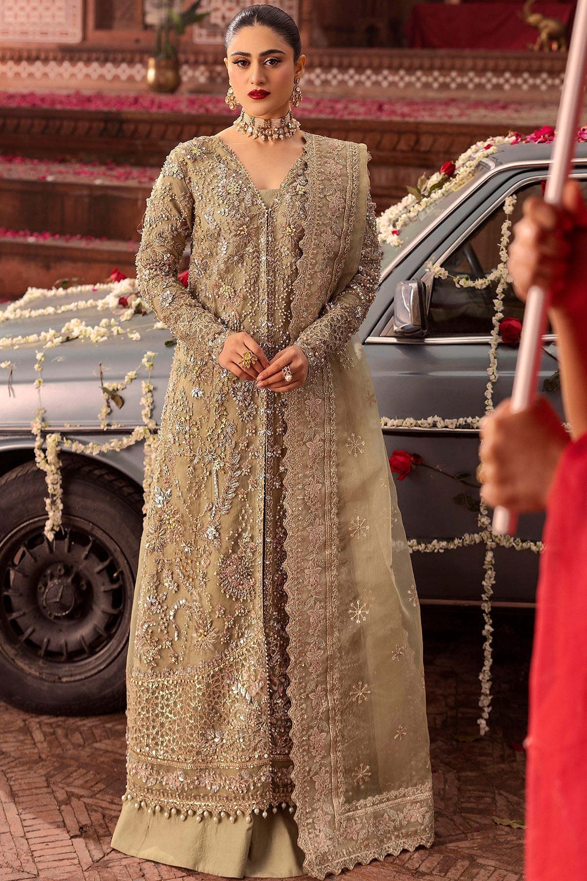 Motifz | Bridal Couture | 0017-PARINAZ EMBROIDERED ORGANZA STITCHED -  Motifz Ladies Clothes - Original Designer Dress - House of Maryam