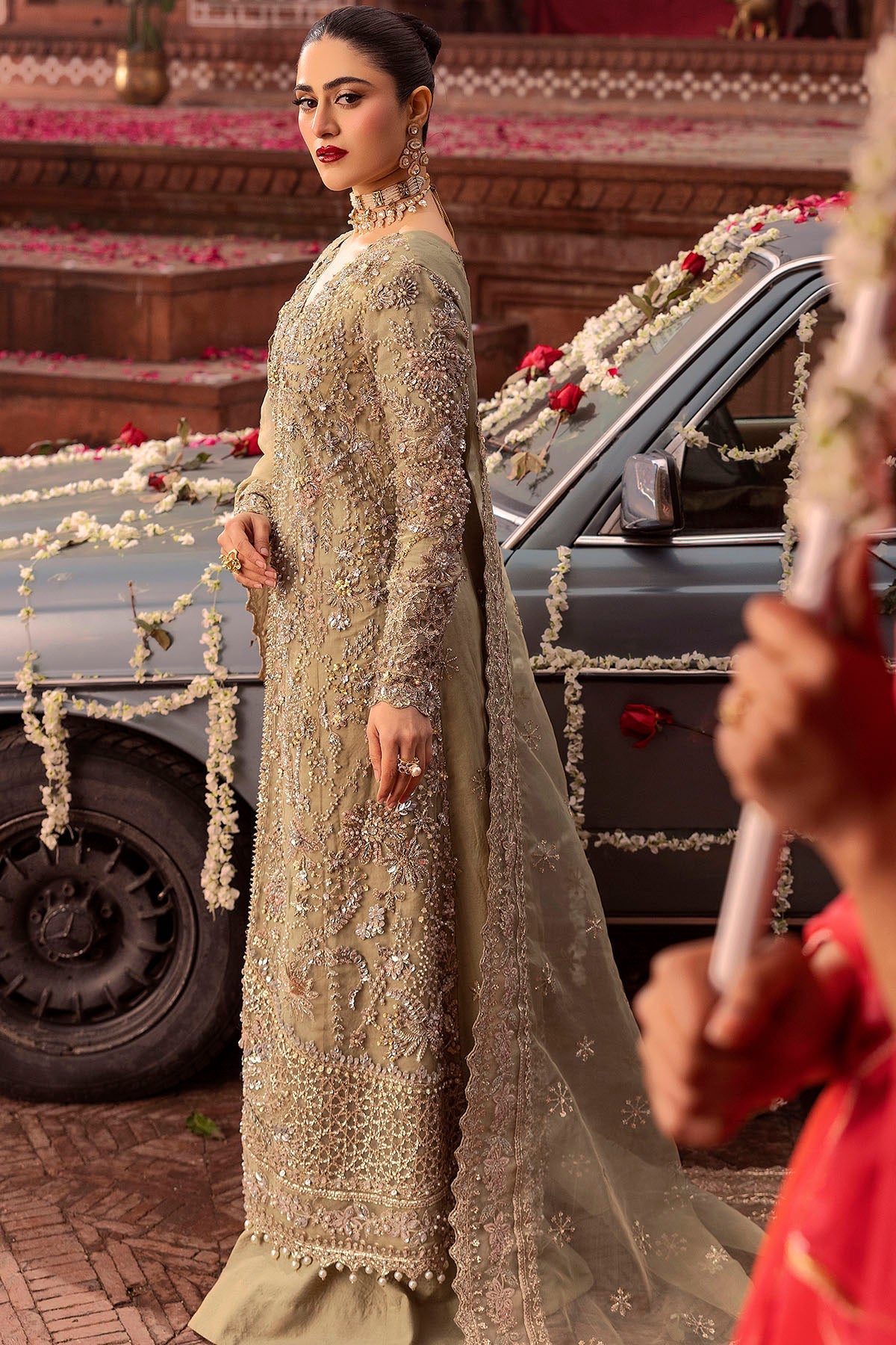Motifz | Bridal Couture | 0017-PARINAZ EMBROIDERED ORGANZA STITCHED -  Motifz Ladies Clothes - Original Designer Dress - House of Maryam