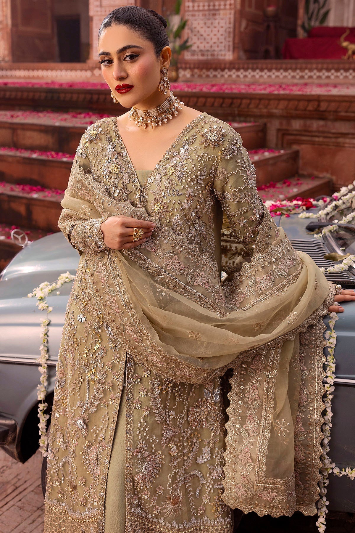 Motifz | Bridal Couture | 0017-PARINAZ EMBROIDERED ORGANZA STITCHED -  Motifz Ladies Clothes - Original Designer Dress - House of Maryam