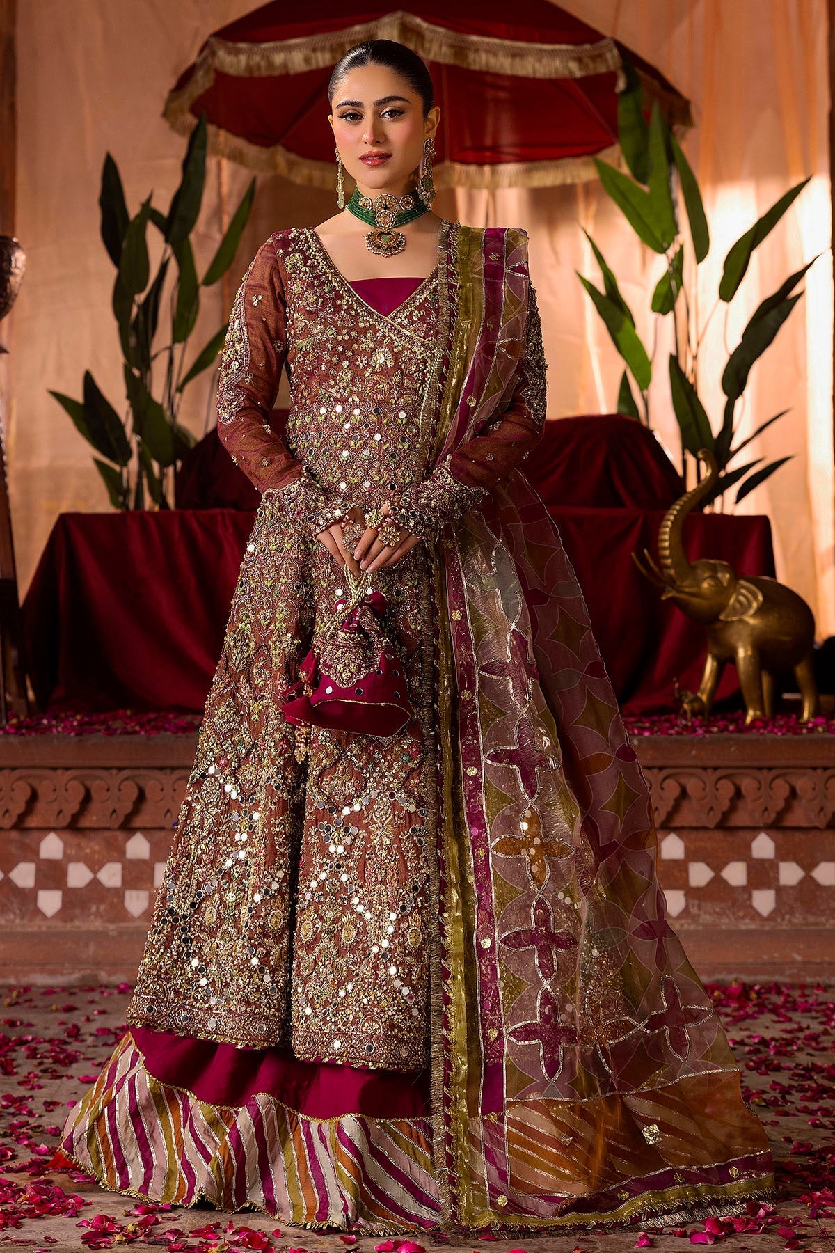 Motifz | Bridal Couture | 0020-NAURATAN EMBROIDERED MESSORI STITCHED -  Motifz Ladies Clothes - Original Designer Dress - House of Maryam