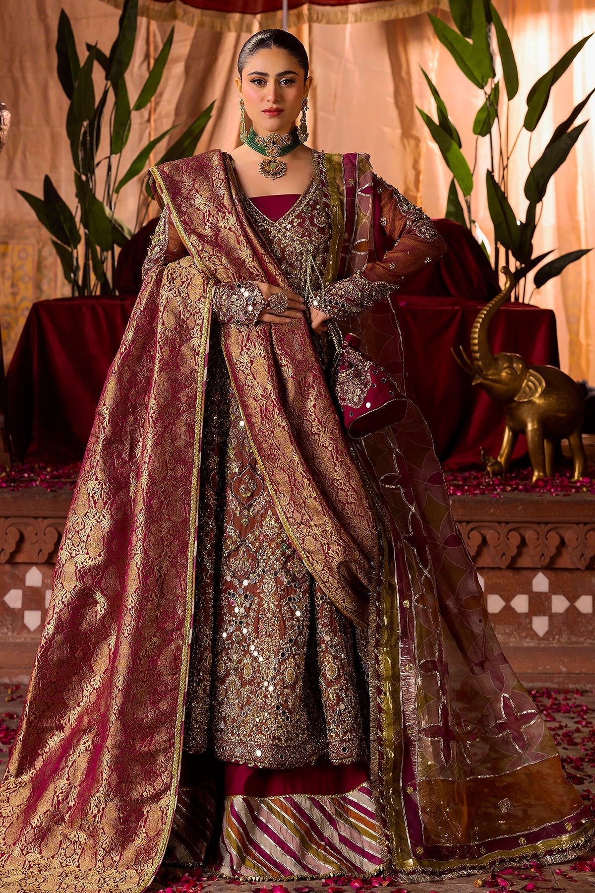Motifz | Bridal Couture | 0020-NAURATAN EMBROIDERED MESSORI STITCHED -  Motifz Ladies Clothes - Original Designer Dress - House of Maryam