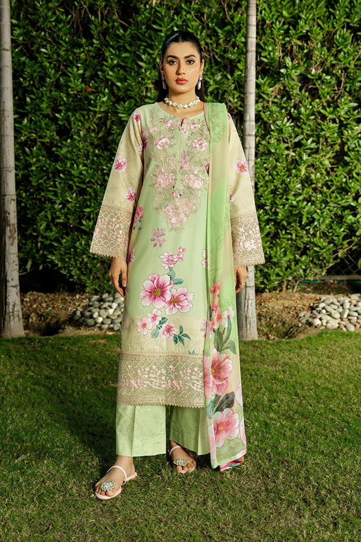 Imrozia Premium | Dahlia Lawn | SL-121 Pistachio Bloom