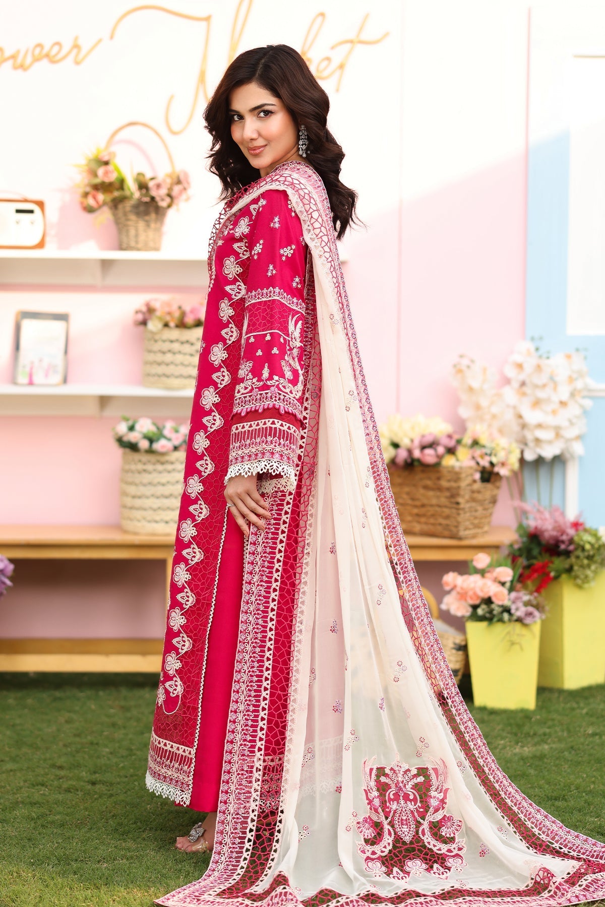 Imrozia Premium | Hayam Luxury Lawn 25 | SL 90 BASMA -  Imrozia Premium Ladies Clothes - Original Designer Dress - House of Maryam