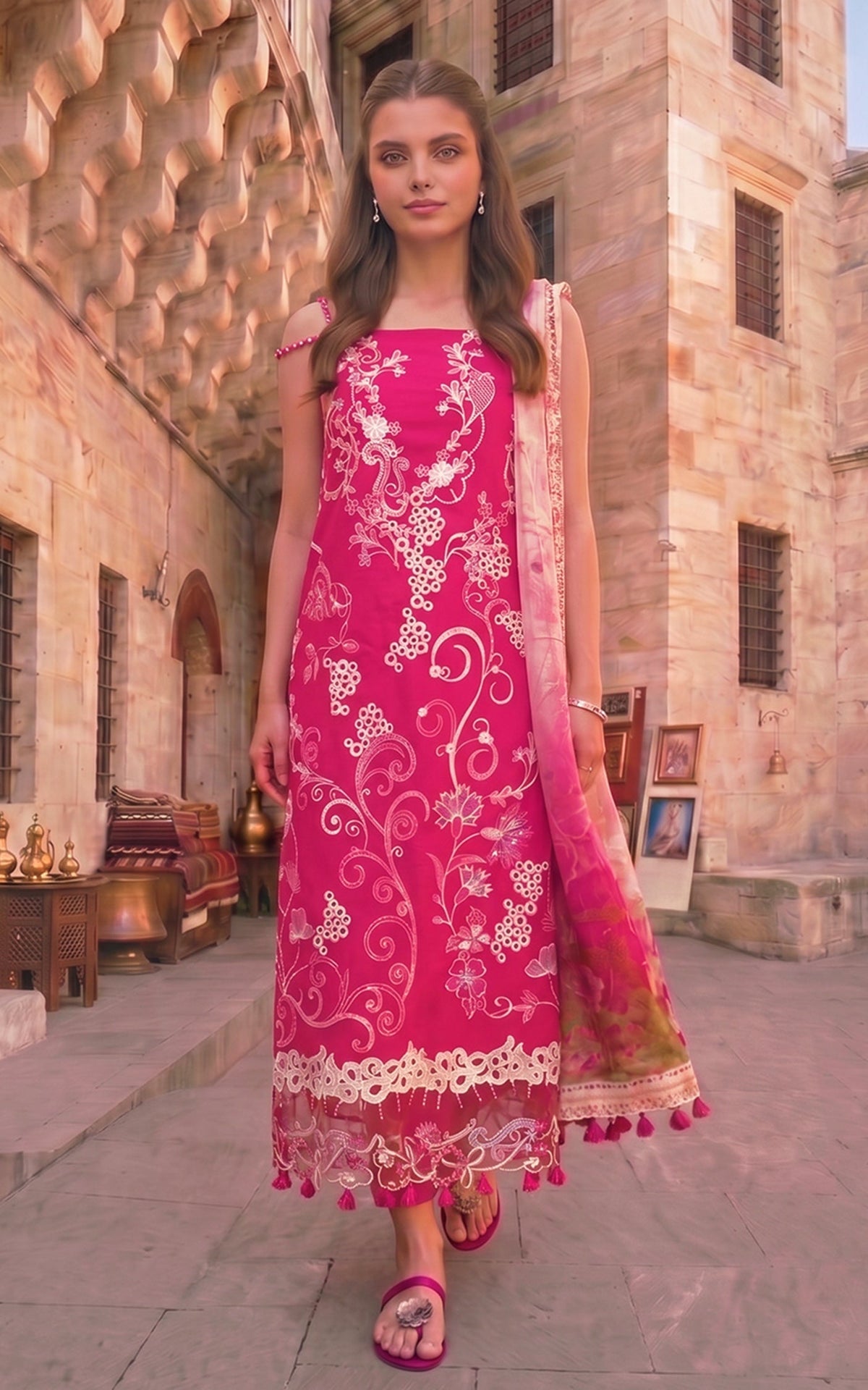 Asifa and Nabeel | Summer Lawn 26 | Fuchsia Allure (SL26-09), image 5