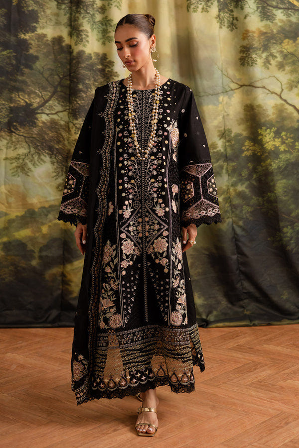 Marjjan | Guzel Lawn | SMC 204-A (Black) -  Marjjan Ladies Clothes - Original Designer Dress - House of Maryam