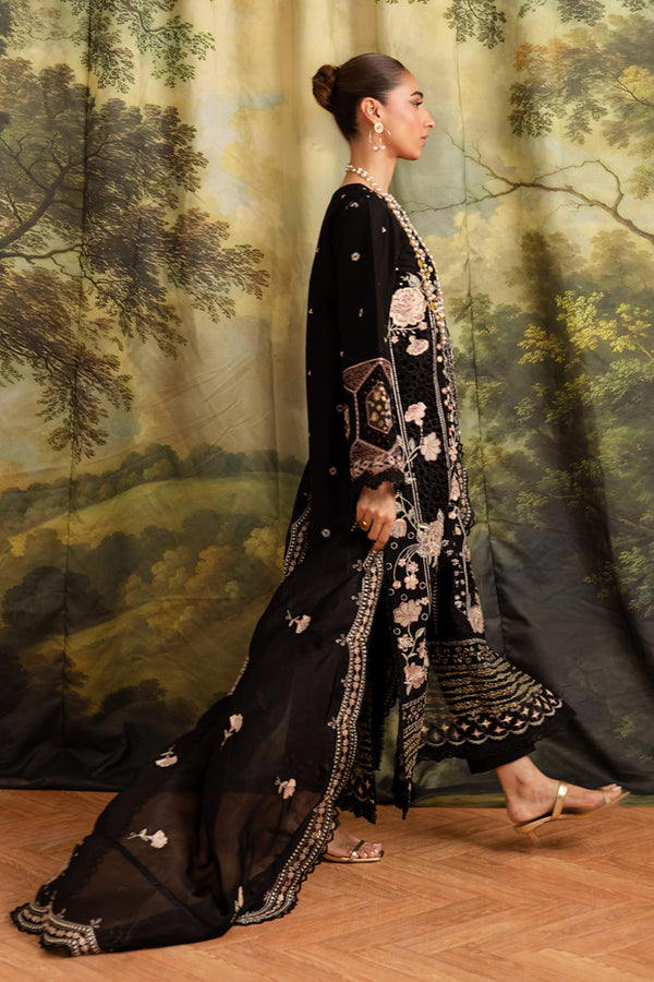 Marjjan | Guzel Lawn | SMC 204-A (Black) -  Marjjan Ladies Clothes - Original Designer Dress - House of Maryam