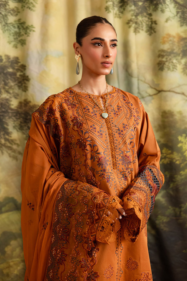 Marjjan | Guzel Lawn | SMC 208-A (Rust) -  Marjjan Ladies Clothes - Original Designer Dress - House of Maryam