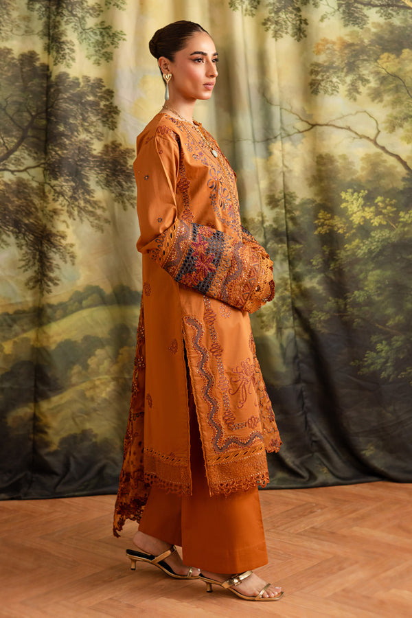 Marjjan | Guzel Lawn | SMC 208-A (Rust) -  Marjjan Ladies Clothes - Original Designer Dress - House of Maryam