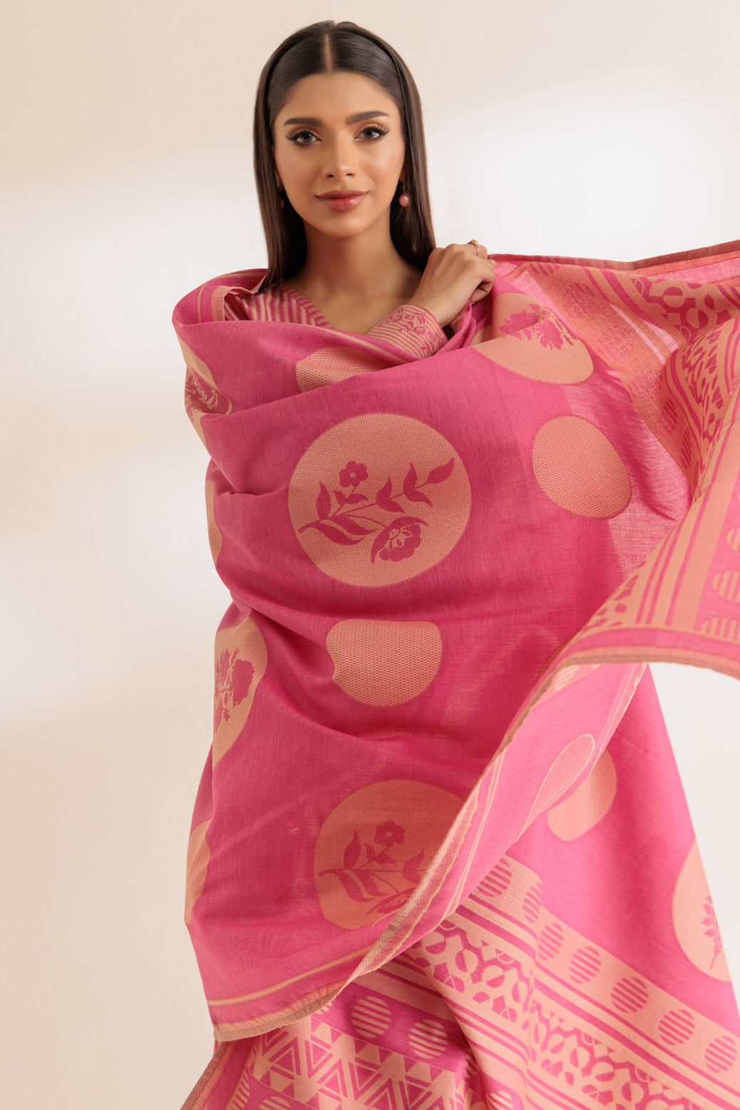 Bonanza Satrangi | Pink Jacquard 2 Piece (SS6242P35) -  Bonanza Satrangi Ready To Wear - Original Designer Dress - House of Maryam