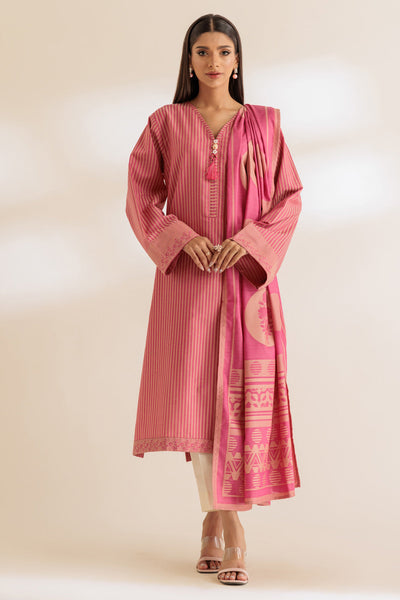 Bonanza Satrangi | Pink Jacquard 2 Piece (SS6242P35) -  Bonanza Satrangi Ready To Wear - Original Designer Dress - House of Maryam