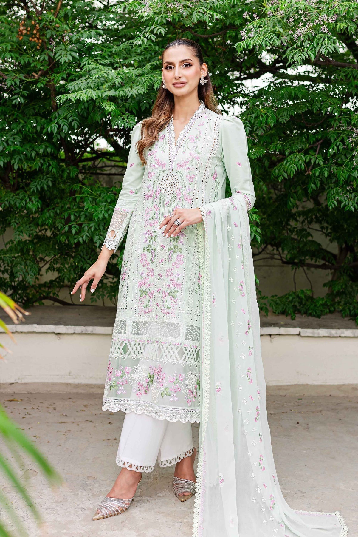 Sable Vogue | Shiree Lawn 24 | Mint Garden by Designer Sable Vogue - House of Maryam - Pakistani Designer Ethnic Wear in {{ shop.shopifyCountryName }}