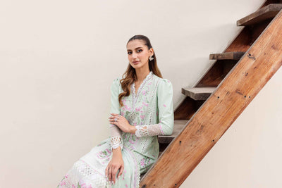 Sable Vogue | Shiree Lawn 24 | Mint Garden -  Sable Vogue Luxury - Original Designer Dress - House of Maryam