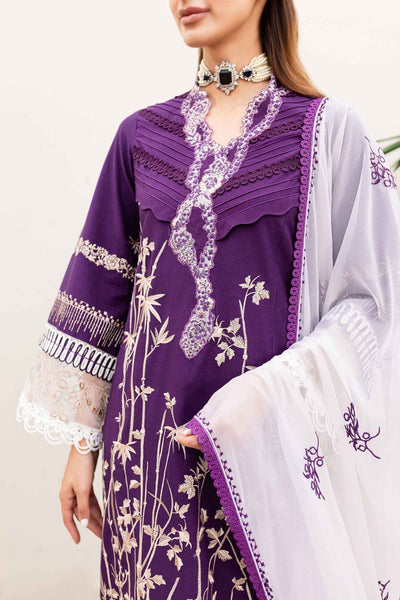 Sable Vogue | Shiree Lawn 24 | Plum Orchid -  Sable Vogue Luxury - Original Designer Dress - House of Maryam