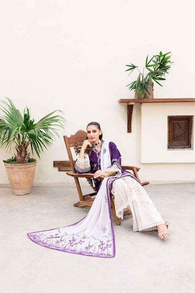 Sable Vogue | Shiree Lawn 24 | Plum Orchid -  Sable Vogue Luxury - Original Designer Dress - House of Maryam