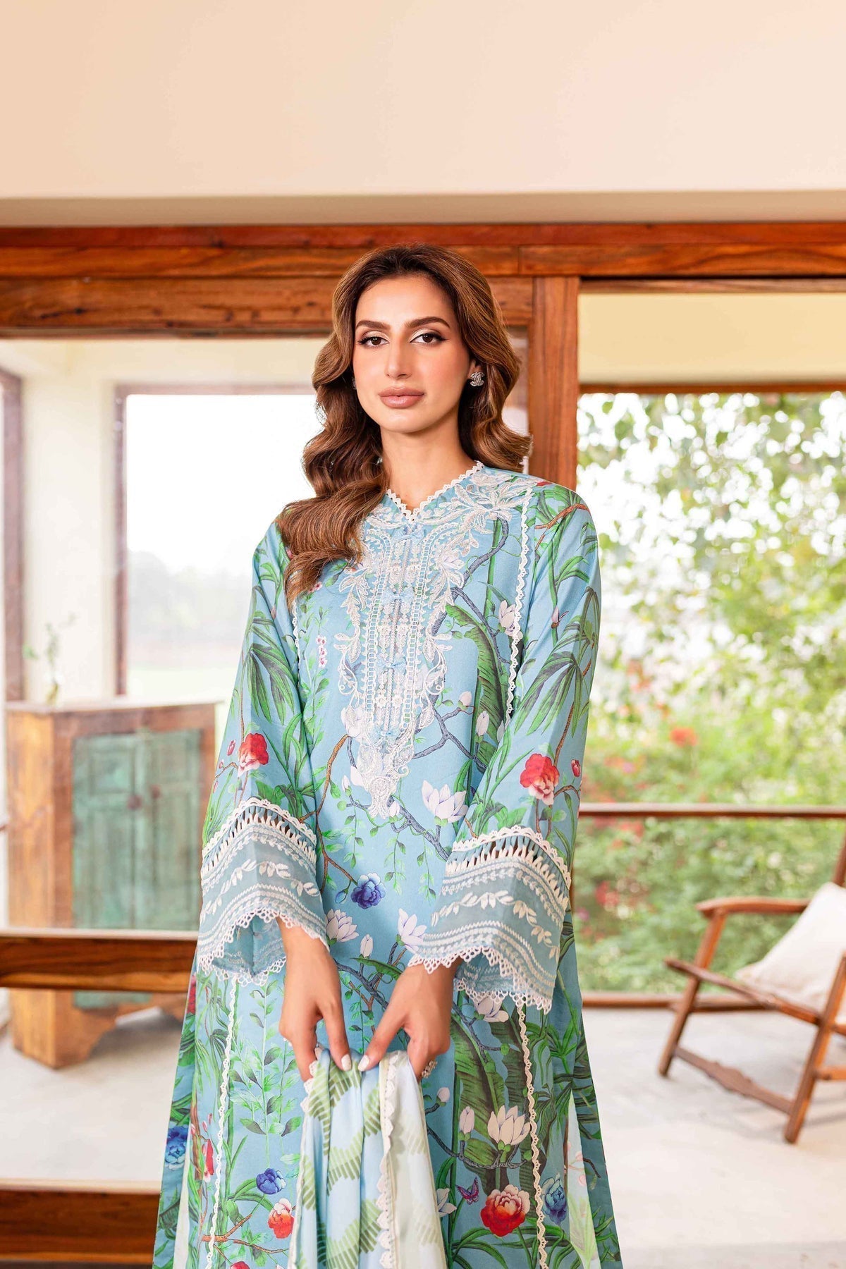 Sable Vogue | Shiree Lawn 24 | Flower Of Paradise -  Sable Vogue Luxury - Original Designer Dress - House of Maryam