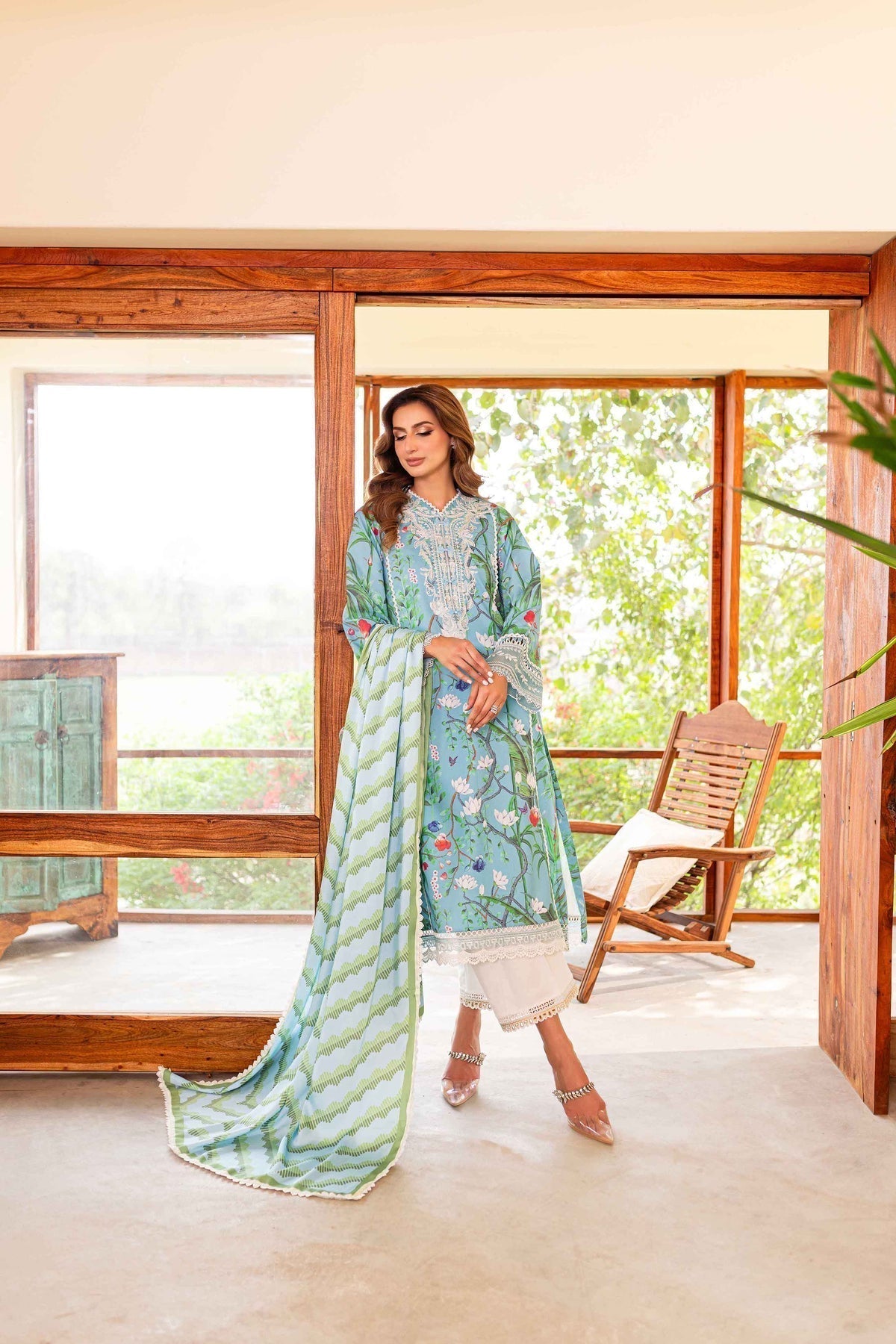 Sable Vogue | Shiree Lawn 24 | Flower Of Paradise -  Sable Vogue Luxury - Original Designer Dress - House of Maryam