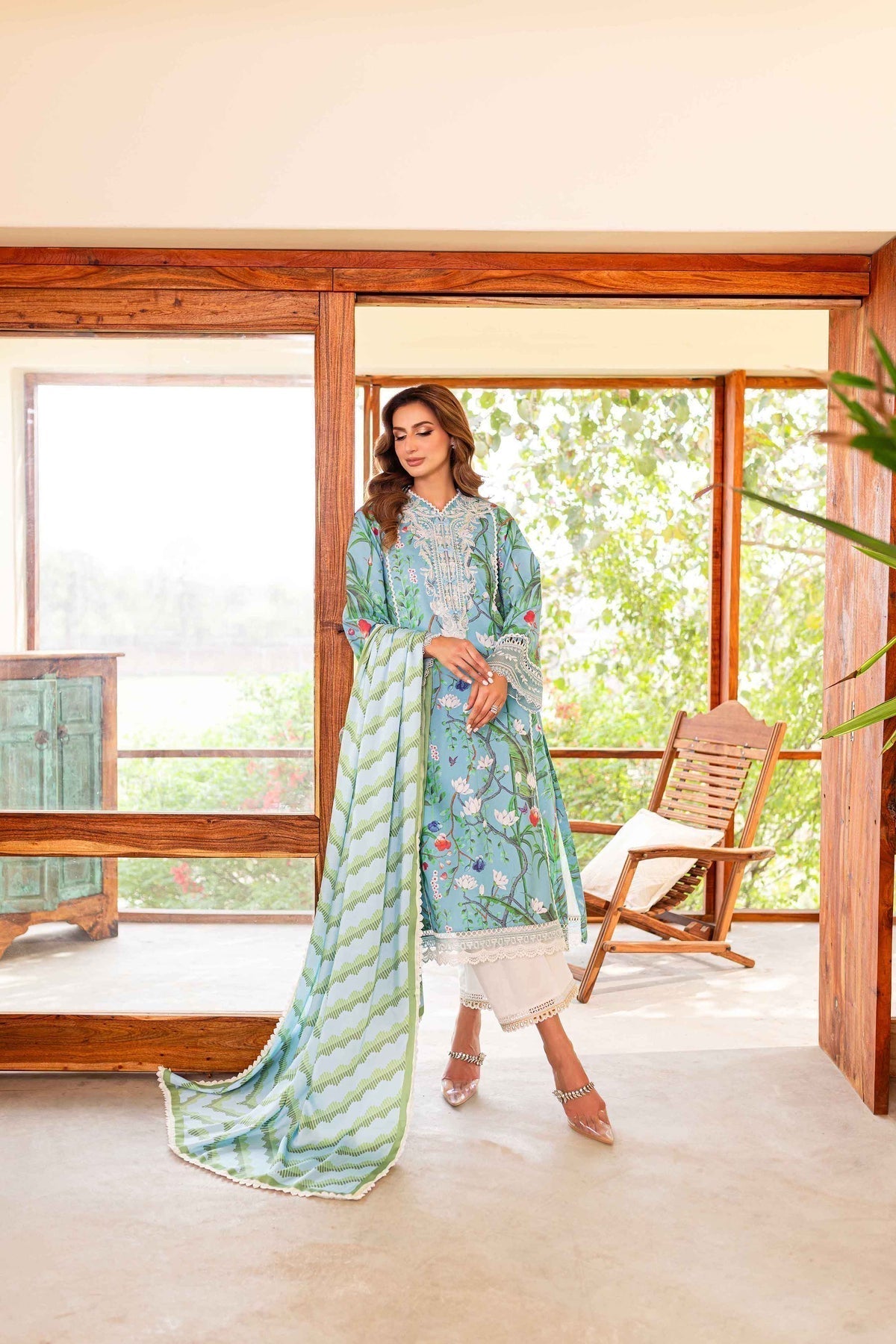 Sable Vogue | Shiree Lawn 24 | Flower Of Paradise by Designer Sable Vogue - House of Maryam - Pakistani Designer Ethnic Wear in {{ shop.shopifyCountryName }}