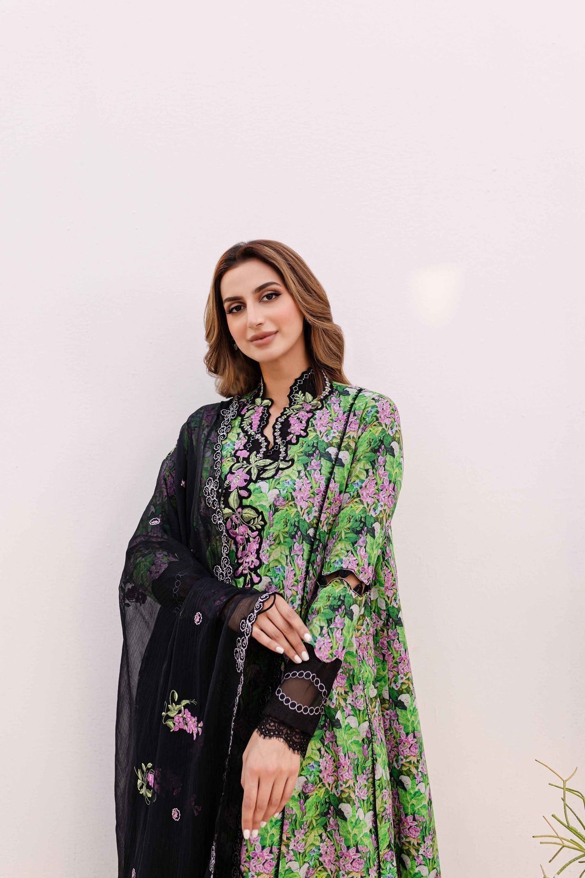 Sable Vogue | Shiree Lawn 24 | Black Iris -  Sable Vogue Luxury - Original Designer Dress - House of Maryam