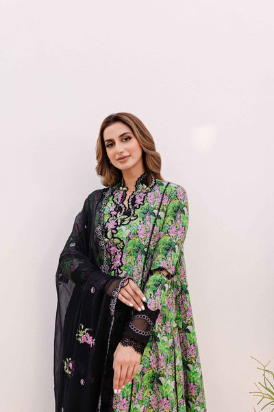Sable Vogue | Shiree Lawn 24 | Black Iris -  Sable Vogue Luxury - Original Designer Dress - House of Maryam