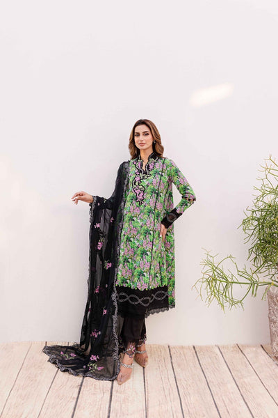 Sable Vogue | Shiree Lawn 24 | Black Iris -  Sable Vogue Luxury - Original Designer Dress - House of Maryam
