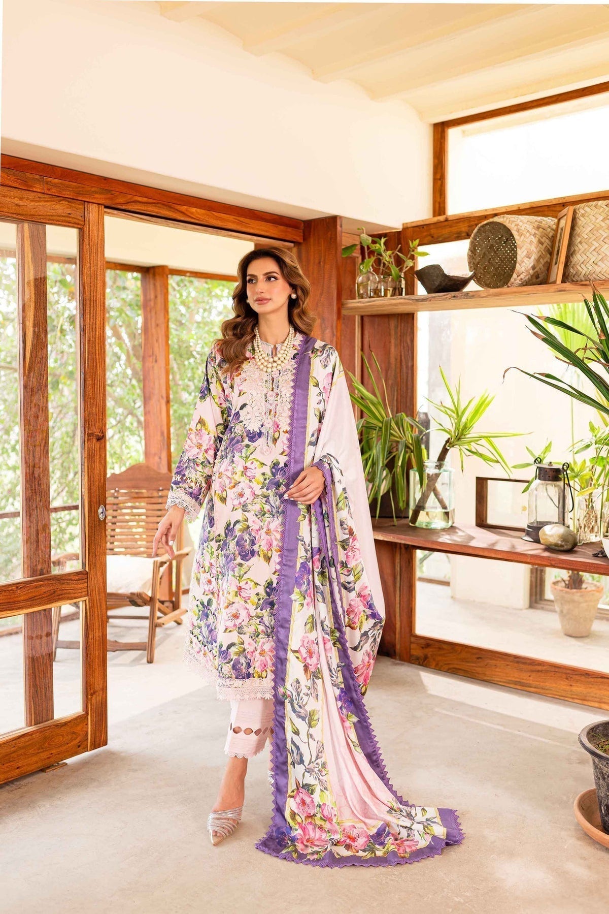 Sable Vogue | Shiree Lawn 24 | Pink Gardenia -  Sable Vogue Luxury - Original Designer Dress - House of Maryam