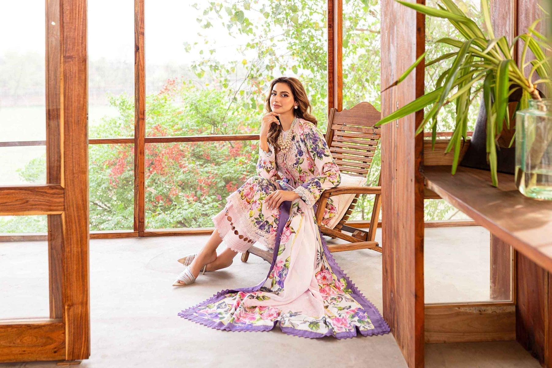 Sable Vogue | Shiree Lawn 24 | Pink Gardenia by Designer Sable Vogue - House of Maryam - Pakistani Designer Ethnic Wear in {{ shop.shopifyCountryName }}