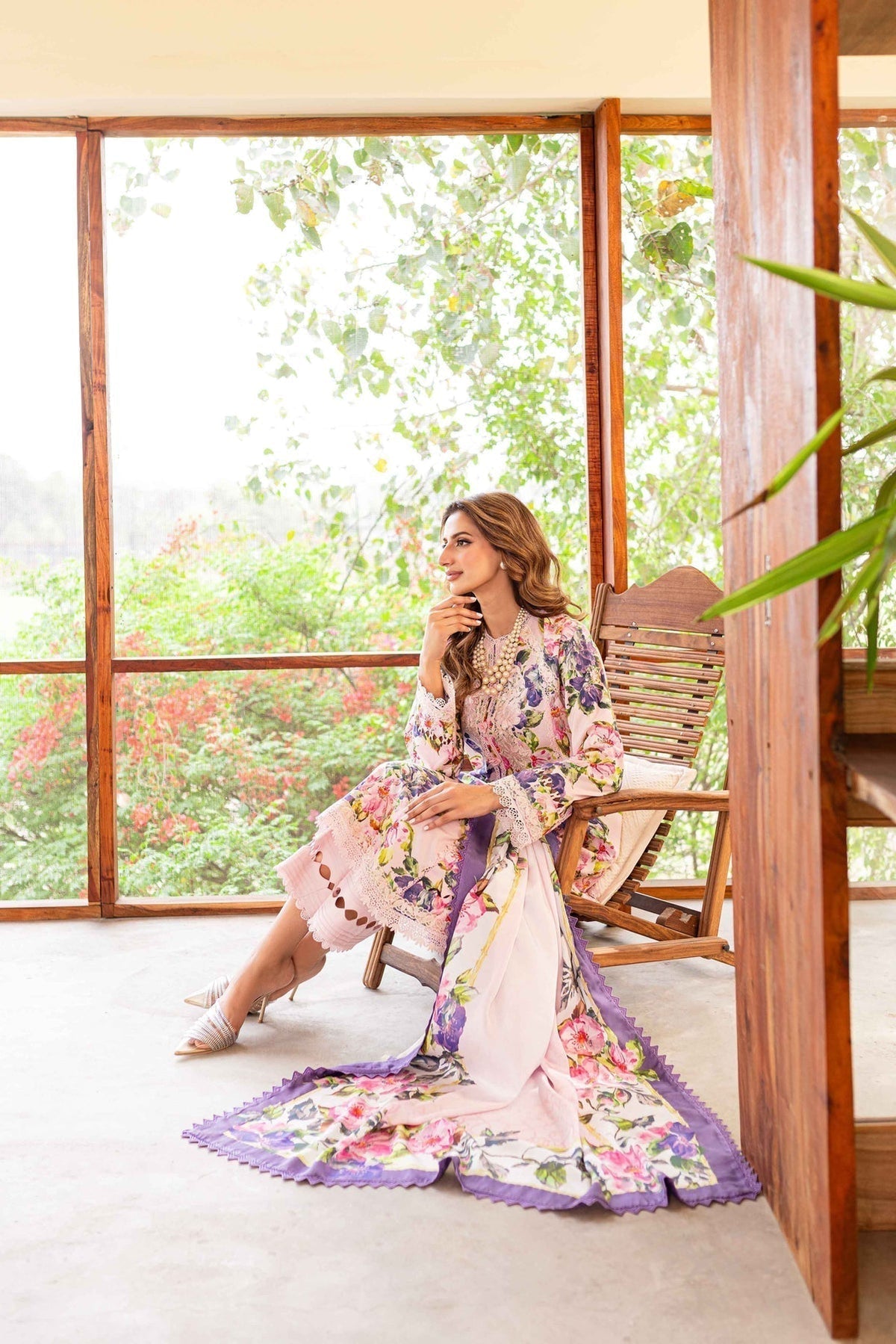 Sable Vogue | Shiree Lawn 24 | Pink Gardenia -  Sable Vogue Luxury - Original Designer Dress - House of Maryam